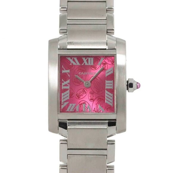 Cartier Tank Francaise SM W51030Q3 Quartz Pink Dial Ladies
